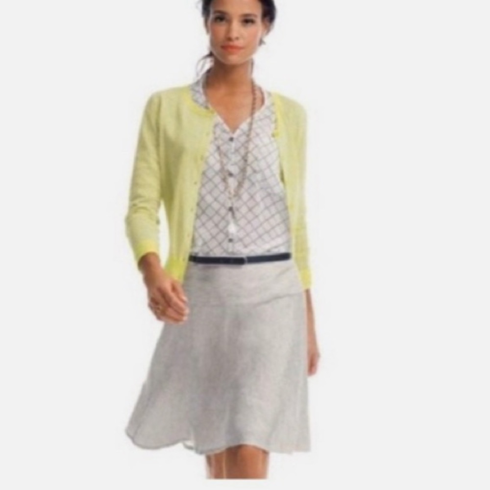 CAbi Luna linen blend circle skirt